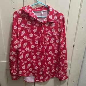 Medium cinch Hawaiian button down